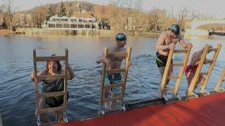 Swimmers gather for annual cold swim in Prague centre | AFP