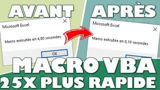 Comment accélérer vos macros VBA sur Excel (jusque 25x plus rapide) ?