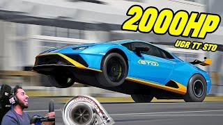 I PUT HUGE TURBOS ON THIS HURACAN STO looool Lamborghini Assetto Corsa Driving Mod