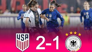 USA 2 x 1 Germany▫️Women’s International Friendly▫️Extended Goals & Highlights