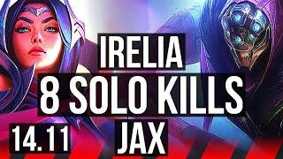 IRELIA vs JAX (TOP) | 8 solo kills, 500+ games | KR Master | 14.11