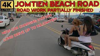 Jomtien Beach Road to Najomtien Road Work partially completed and more   2024 Pattaya Thailand