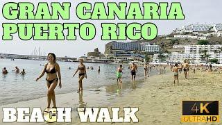 PUERTO RICO DE GRAN CANARIA - BEACH WALK - 4K - 2024