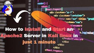 How to Install and Start an Apache2 Server in Kali Linux in just 1 Minute | Beginner Guide