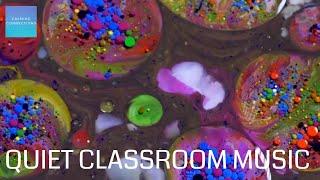 Quiet Music For Kids In The Classroom - swirling paint, mesmerizing patterns, sensory video for ADHD