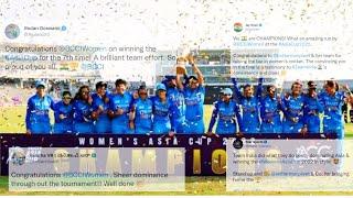 Twitter reaction on Indian Women's Cricket Team winning Asia Cup 2022 | IND vs SL