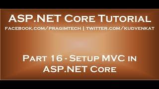 Setup mvc in asp net core