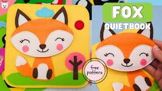 Alphabet Quiet Book Tutorial. Fox Page FREE PATTERN!