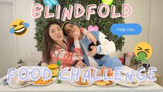 Blindfold Food Challenge | Nick  vs Carrie 