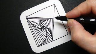 Spiral Drawing - Amazing 3D Pattern - Abstract Art Therapy - Draw #WithMe