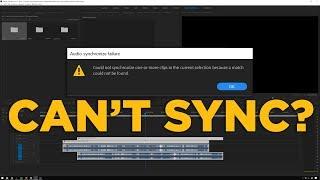 Video wont sync in Premiere Pro? Here's how to fix it! Premiere Pro Quick Tip Tutorial