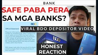 Safe paba pera sa mga banks? new BDO viral video