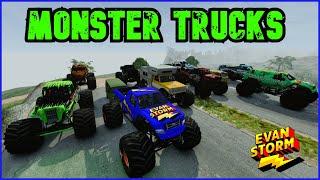 Monster Truck Gaming with BeamNG.drive 8 Truck Downhill Racing and Mod Play