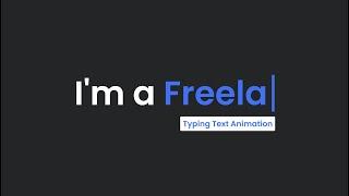Multiple Typing Text Animation in HTML CSS & JavaScript