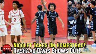 Nicolet Gets Tested By Homestead! Junior Rashaad Davis Shows Out!