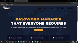 SPIME-  Web Based Password Manager designed In Django