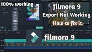 Filmora 9 not export problem solve