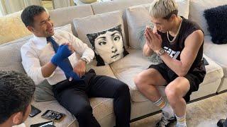 ANPO Visits PACQUIAO Home in Philippines | Manny Shows Anpo How to Wrap Hands for Boxing