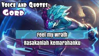 Gord Voice and Quotes Mobile Legends dan Artinya