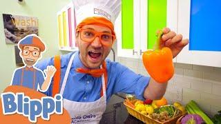 Learn to Cook With Blippi! | Yummy Vegetable Treats For Kids | Educational Video for Toddlers