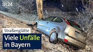 Straßenglätte: Viele Unfälle in Bayern | BR24