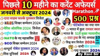 Last 10 Months Current Affairs 2024 | January 2024 To October 2024 | Important Current Affairs 2024