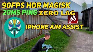 HDR 90FPS  New Gaming  Magisk Module Bgmi Pubg Aim assist No Lag magisk modules for bgmi