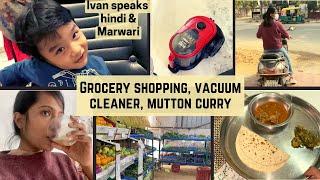 Ivan speaks hindi & marwari I bought Vacuum cleaner I Grocery shopping I mutton curry, mooli paratha