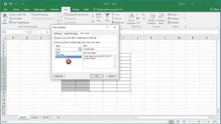 How to validate data entered in to a cell in Excel 2016 - Date and Time validation