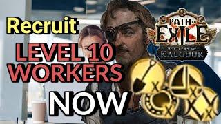 [POE 3.25] I did 1000+ rerolls to find out the best way to get level 10 worker | Optimize Kingsmarch