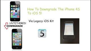 How To Downgrade The iPhone 4S To iOS 5.1.1! (New Untethered!)