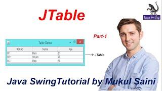 #35.1 Java Swing Tutorial | JTable in Java part 1 | create a table using DefaultTableModel