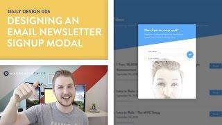 Daily Design 005 - Designing an Email Newsletter Signup Modal