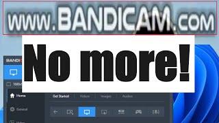 Remove the Bandicam watermark for free