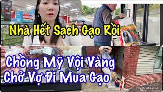 Nhà Hết Sạch Gạo. Chồng Mỹ Vội Vàng Chở Vợ Đi Mua Gạo Và Mua Nguyên Liệu Để Mốt Nấu Bún Bò