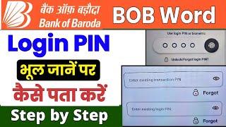 Bob world login pin bhul gaye to kya kare 2023 me | Bob world ka login pin kaise pata kare 2023 me