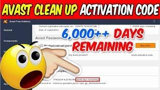 Avast Cleanup Activation Code 2018 | Valid Up To 2034 | 6000++ Days Remaining ️