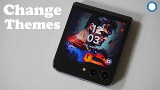 Galaxy Z Flip 5 - How To Change & Add Custom Themes To Cover Screen