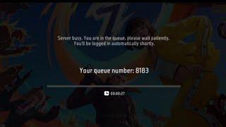 Free Fire Server Busy Problem | Free Fire Your Queue Number Problem| free fire login problem today