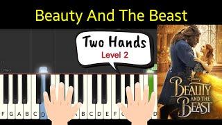 Beauty And The Beast | piano tutorial two hands medium - Level 2