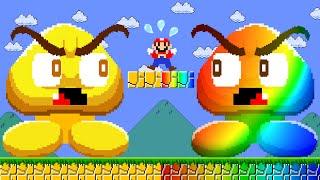 Mario Escape From Rainbow Goomba vs Gold Goomba Battle: Who is Winner? | ADN MARIO GAME