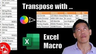 Transpose One Column Into Multiple Columns with Excel Macro