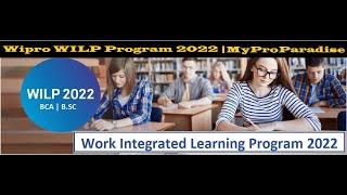 Wipro WILP 2022 Batch | BCA And B.sc Students | Wipro WILP Registration Process | MyProParadise