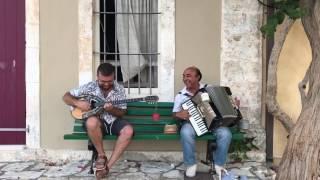 Busking in Greece with street musicians