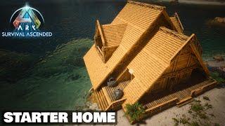 How To Build a Starter House Base - Ark Survival Ascended -  Build Guide Tutorial