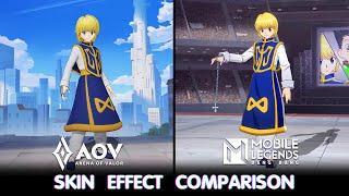 Kurapika (AOV) VS Kurapika (MLBB) : Skin Effect Comparison | Hunter X Hunter Collab