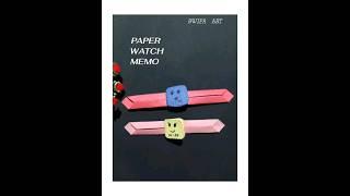 how to make easy paper watch memo for kids|#youtube #shorts #papercraft #origami #craft #art #viral