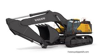 Blender Rig Volvo EC750EL Excavator
