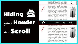 How to Hide your Header on Scroll