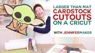 DIY Cardstock Cutouts Larger Than Mat: Baby Yoda is Off the Mat!